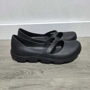 Crocs Black Duet Sport Mary Jane Flats Woman's Size 11